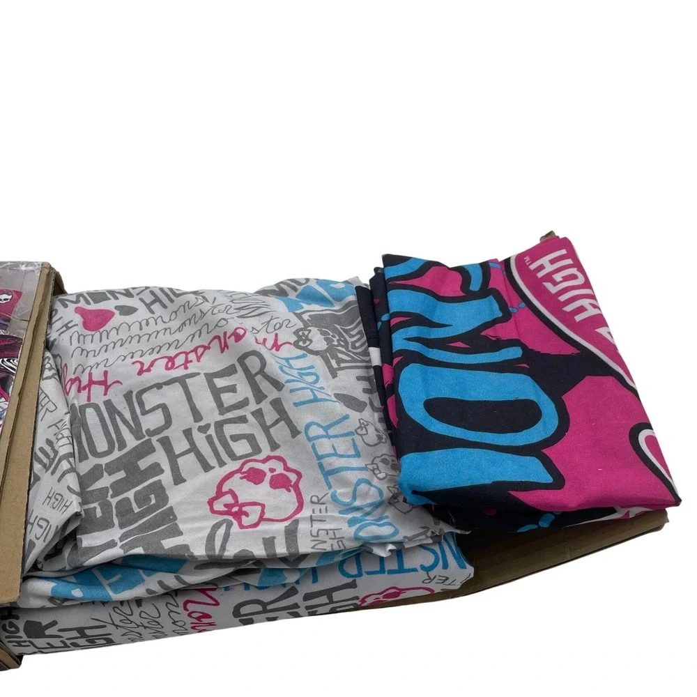 Monster High Ghoulie Gang Twin Sheet Set Microfiber 3pc Bedding Draculaura‎ 2013